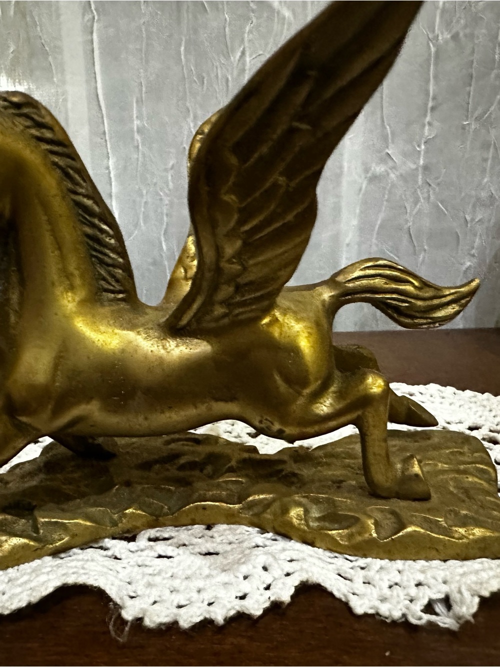 Brass Pegasus Sculpture Home Art Accent